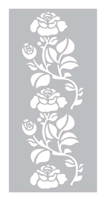 Crafters Companion - Schablone 3,8x8 Inch "Midnight Floral" Stencil