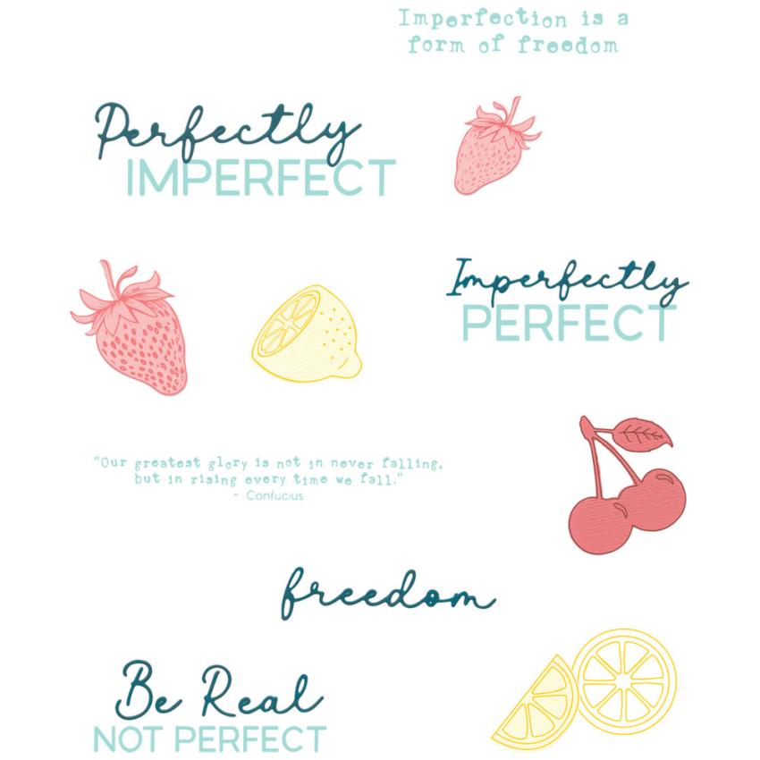 Sizzix - Stanzschablone & Stempelset "Perfectly Imperfect" Thinlits Craft Dies & Clear Stamps by 49 and Market