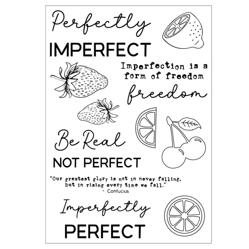 Sizzix - Stanzschablone & Stempelset "Perfectly Imperfect" Thinlits Craft Dies & Clear Stamps by 49 and Market