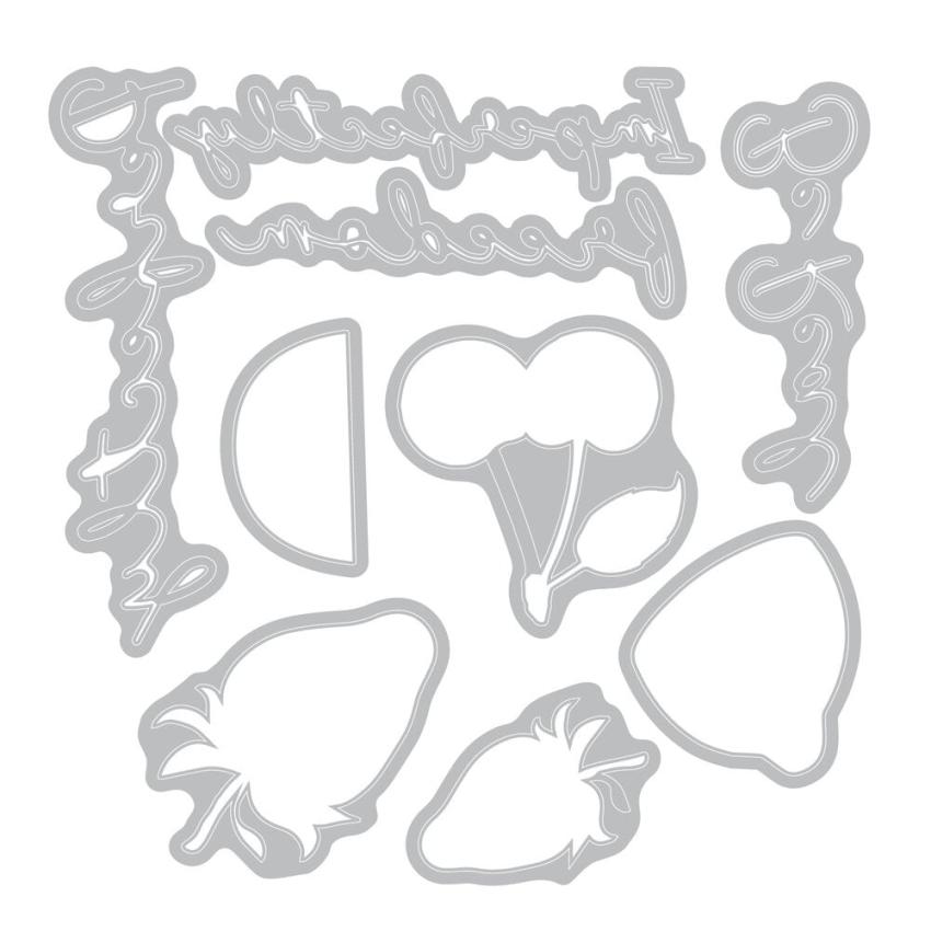 Sizzix - Stanzschablone & Stempelset "Perfectly Imperfect" Thinlits Craft Dies & Clear Stamps by 49 and Market