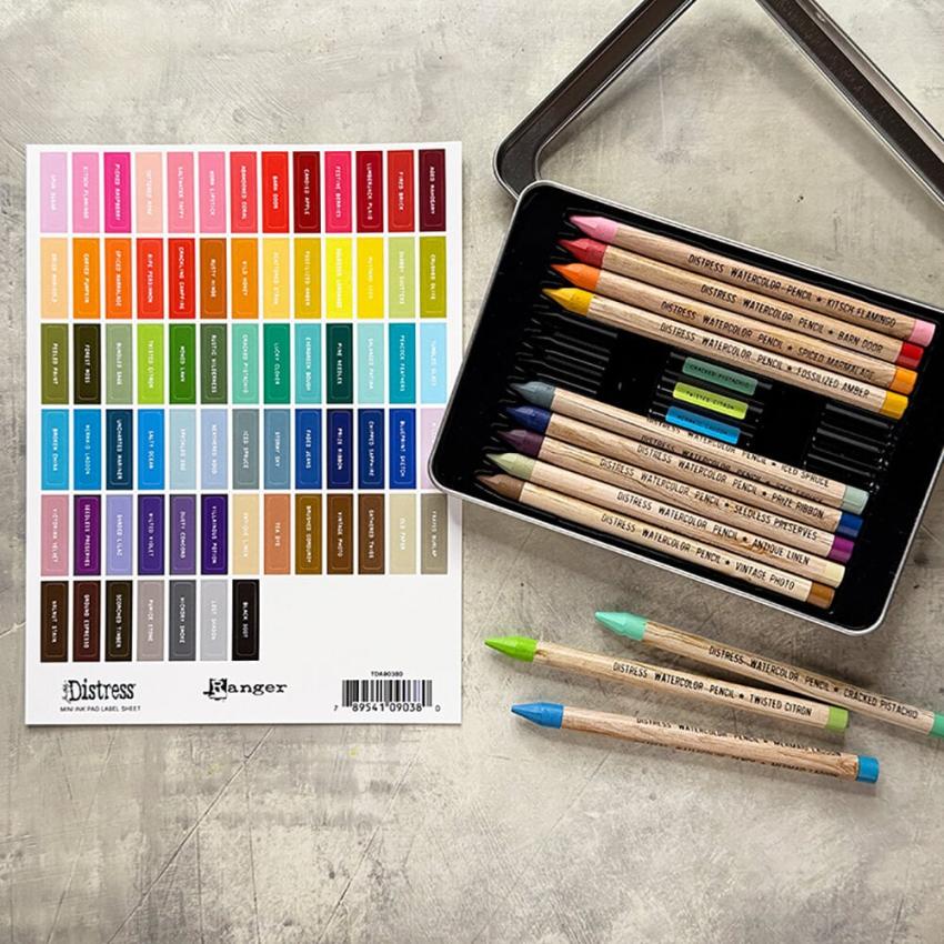 Ranger - Tim Holtz "Distress Mini Ink Pad Label Sheet White"