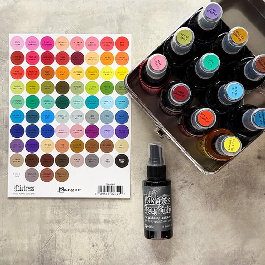 Ranger - Tim Holtz "Distress Large Small Label Sheet Black"