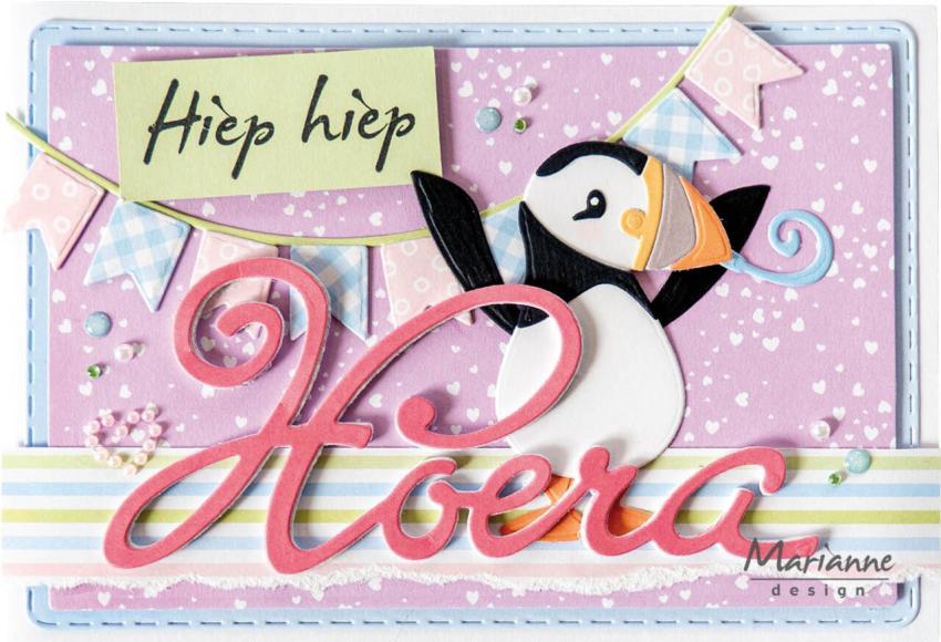 Marianne Design - Präge- und Stanzschalone "Party Puffin" Collectables Dies