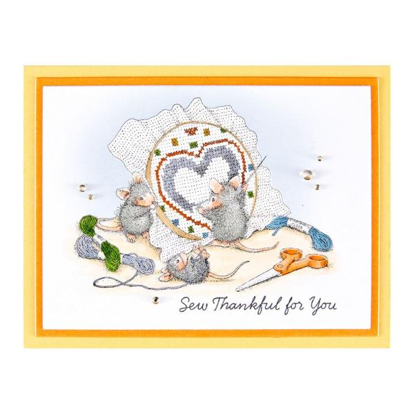 Spellbinders - Gummistempel Set "Stitched with Love" Cling Stamp