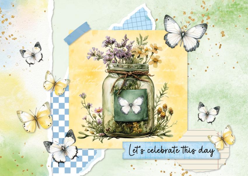 Studio Light  "Spring Wings" Cardmaking Pad A4