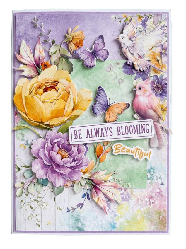 Studio Light - Stanzteile "Blooming Flowers" Die Cut Block - 28 Bogen