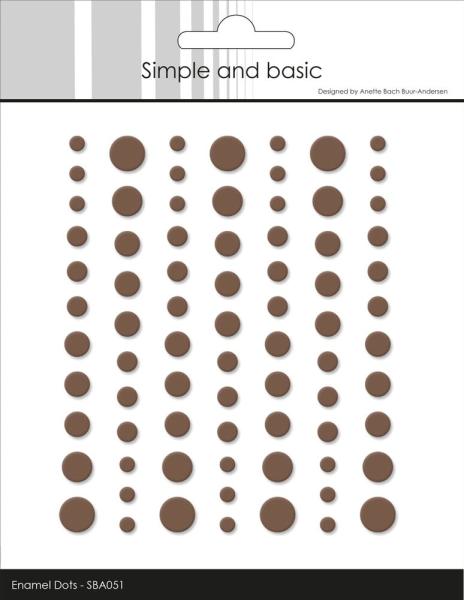Simple and Basic - Adhesive Enamel Dots "Coffee"