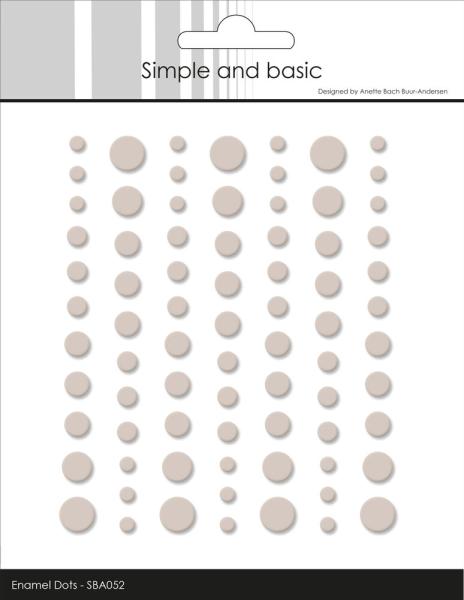 Simple and Basic - Adhesive Enamel Dots "Beige"