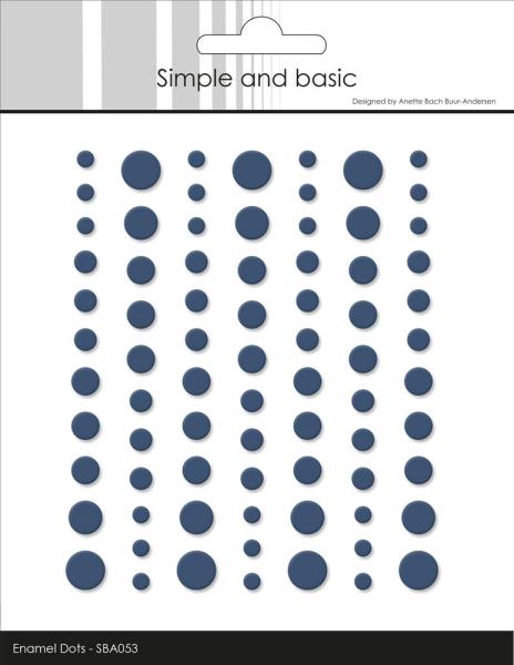 Simple and Basic - Adhesive Enamel Dots "Navy"