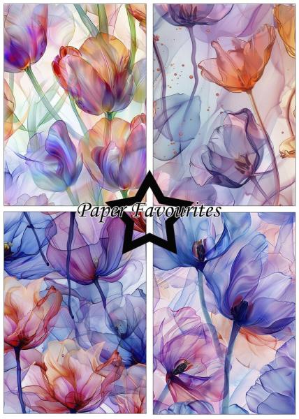 Paper Favourites - Designpapier "Alcohol Ink Tulips" Paper Pack A5 - 24 Bogen