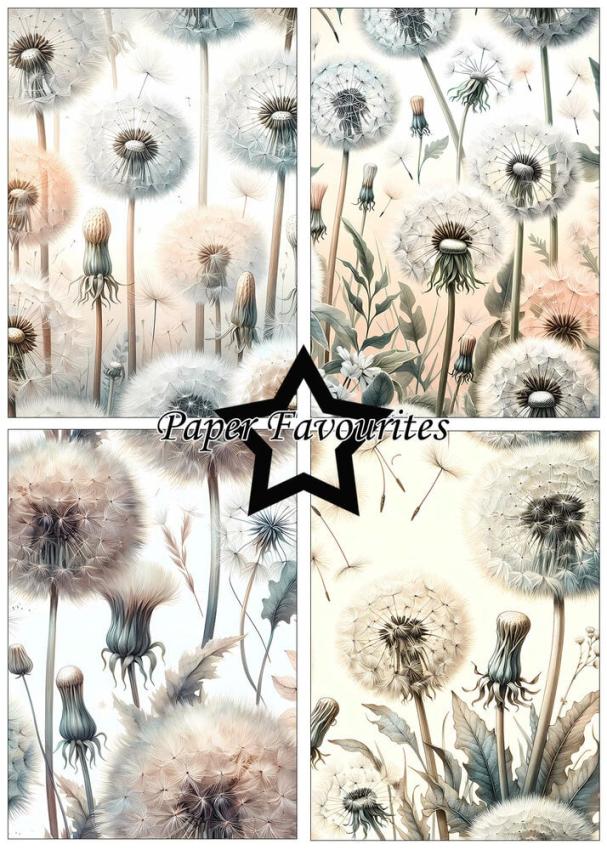 Paper Favourites - Designpapier "Dandelion" Paper Pack A5 - 24 Bogen