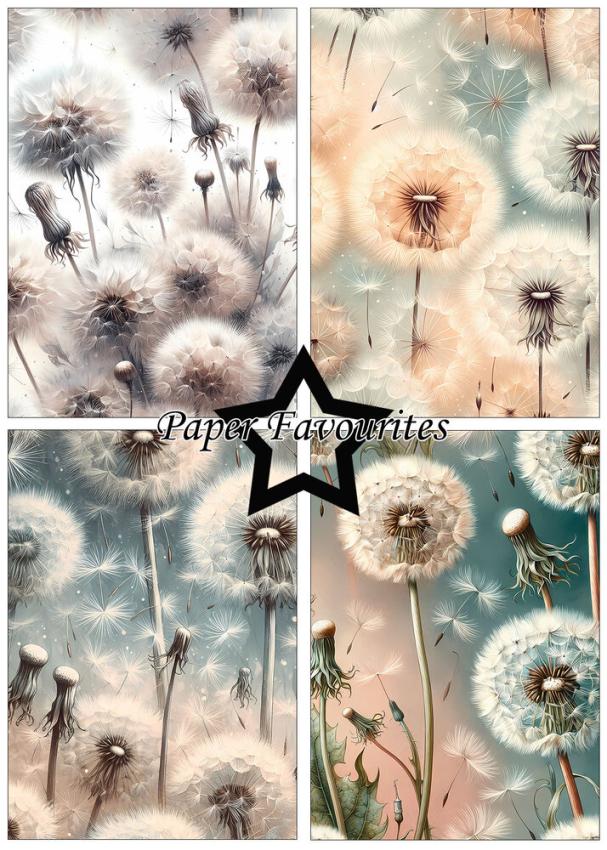 Paper Favourites - Designpapier "Dandelion" Paper Pack A5 - 24 Bogen