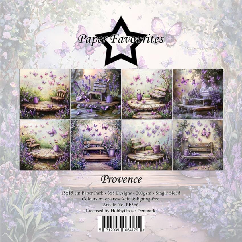 Paper Favourites - Designpapier "Provence" Paper Pack 6x6 Inch - 24 Bogen