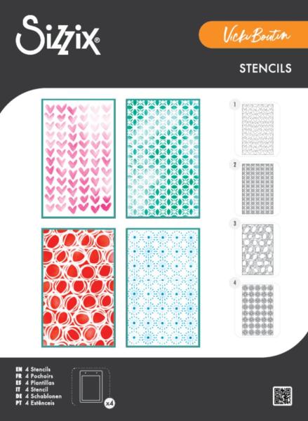 Sizzix - Schablone "Buildables Backgrounds #1" Stencil Design by Vicki Boutin