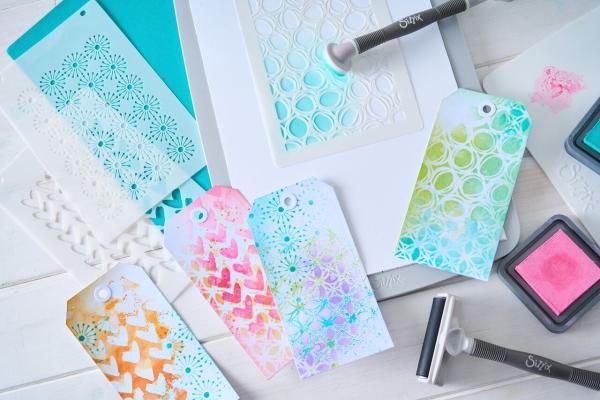 Sizzix - Schablone "Buildables Backgrounds #1" Stencil Design by Vicki Boutin