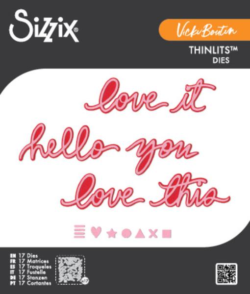 Sizzix - Stanzschablone "Vicki Script #1" Thinlits Craft Dies by Vicki Boutin