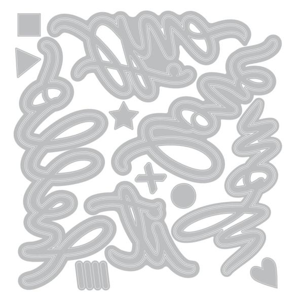 Sizzix - Stanzschablone "Vicki Script #1" Thinlits Craft Dies by Vicki Boutin