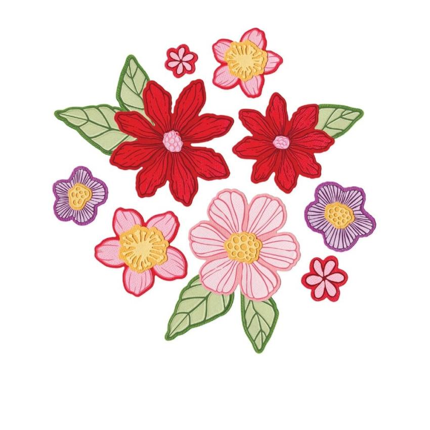 Sizzix - Stanzschablone & Stempelset "Floral Layers #1" Framelits Craft Dies & Clear Stamps by Vicki Boutin