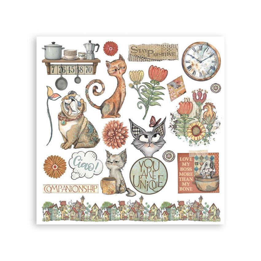 Stamperia - Transfer Aufkleber "Furry Friends" Rub-On Kit