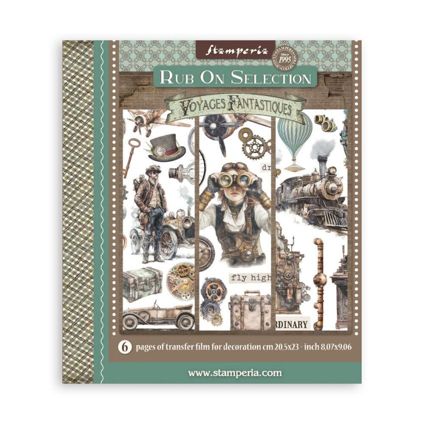 Stamperia - Transfer Aufkleber "Voyages Fantastiques" Rub-On Kit