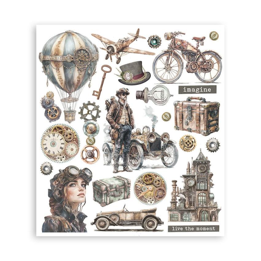 Stamperia - Transfer Aufkleber "Voyages Fantastiques" Rub-On Kit