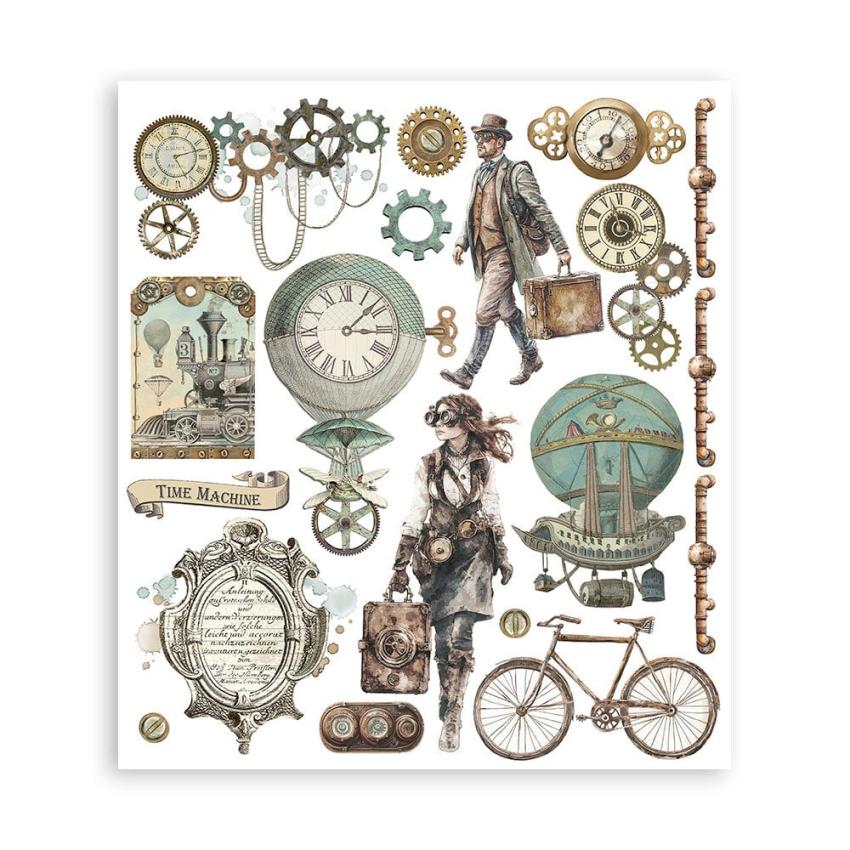 Stamperia - Transfer Aufkleber "Voyages Fantastiques" Rub-On Kit