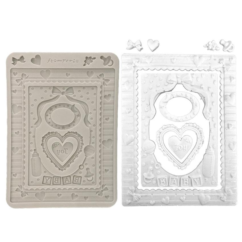 Stamperia - Gießform A5 "Frames and Hearts" Soft Mould 