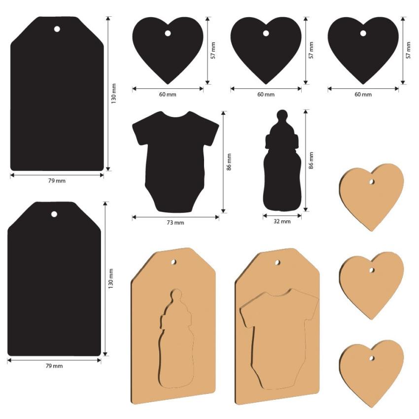 Stamperia - Holzteile "Plates" MDF Crafty Shapes Blanks