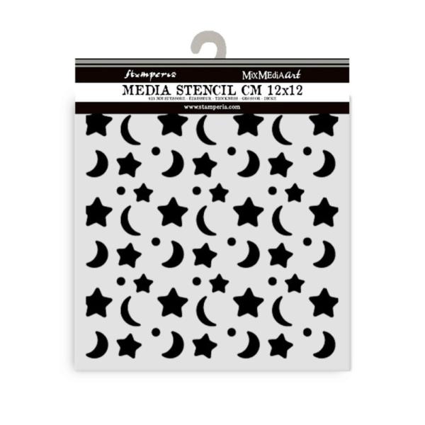 Stamperia - Schablone 12x12cm "Star and Moon" Stencil