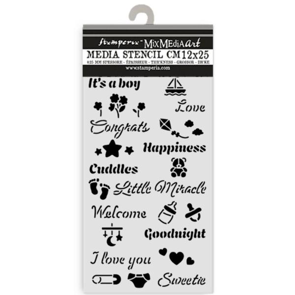 Stamperia - Schablone 12x25cm "Quotes" Stencil