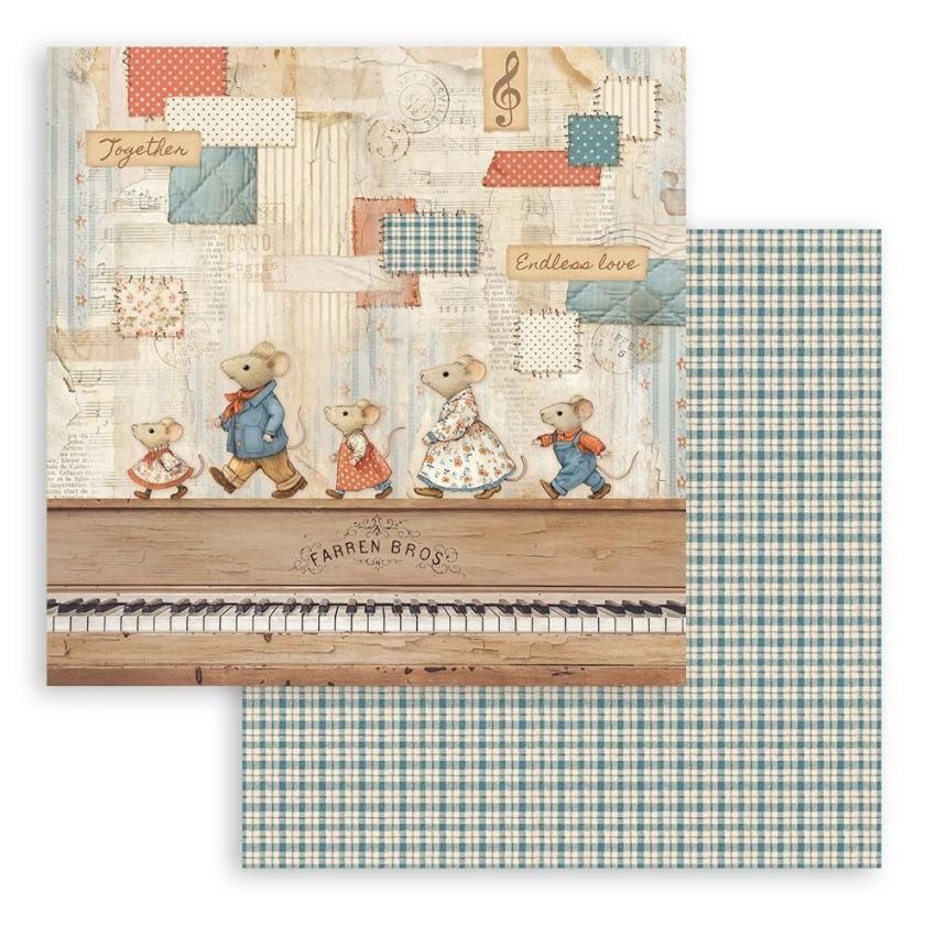 Stamperia - Designpapier "Piano" Paper Sheets 12x12 Inch - 10 Bogen