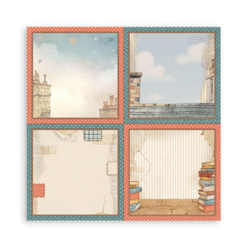 Stamperia - Designpapier "Family" Maxi Paper Pack 8x8 Inch - 22 Bogen