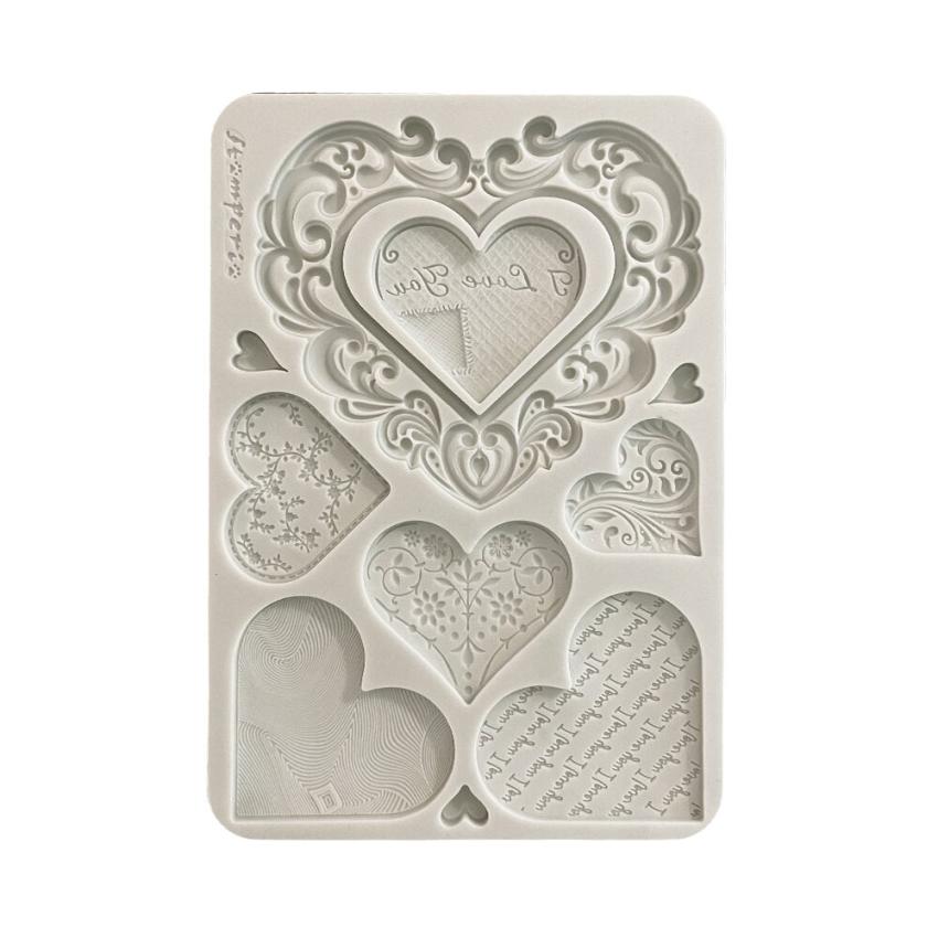 Stamperia - Gießform A5 "Hearts" Soft Mould 