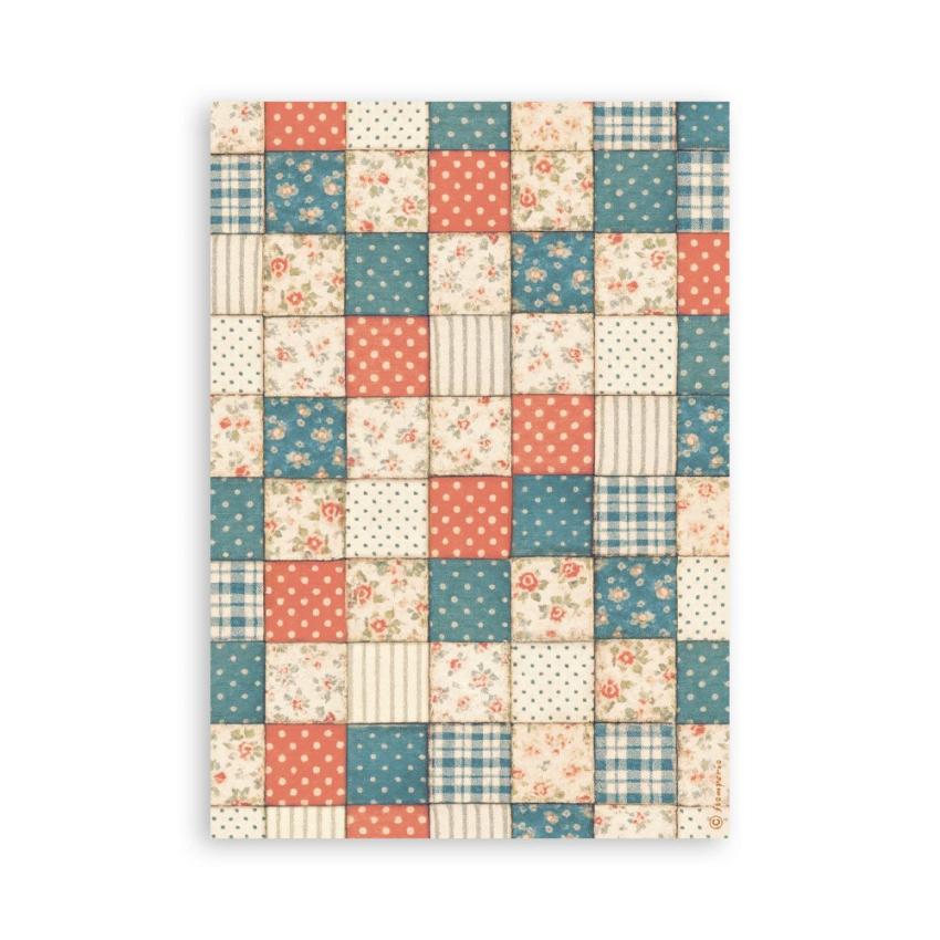 Stamperia - Washi Papier "Family" Washi Pad 14,8x21cm - 8 Bogen