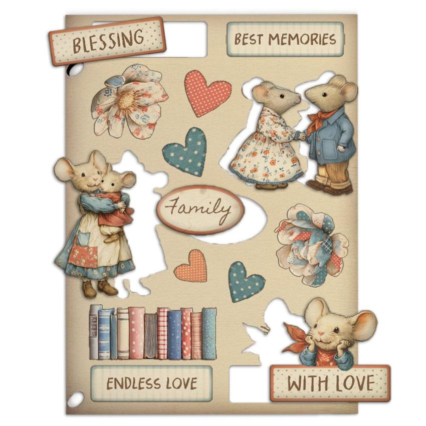 Stamperia - Holzteile A5 "Family" Wooden Shapes