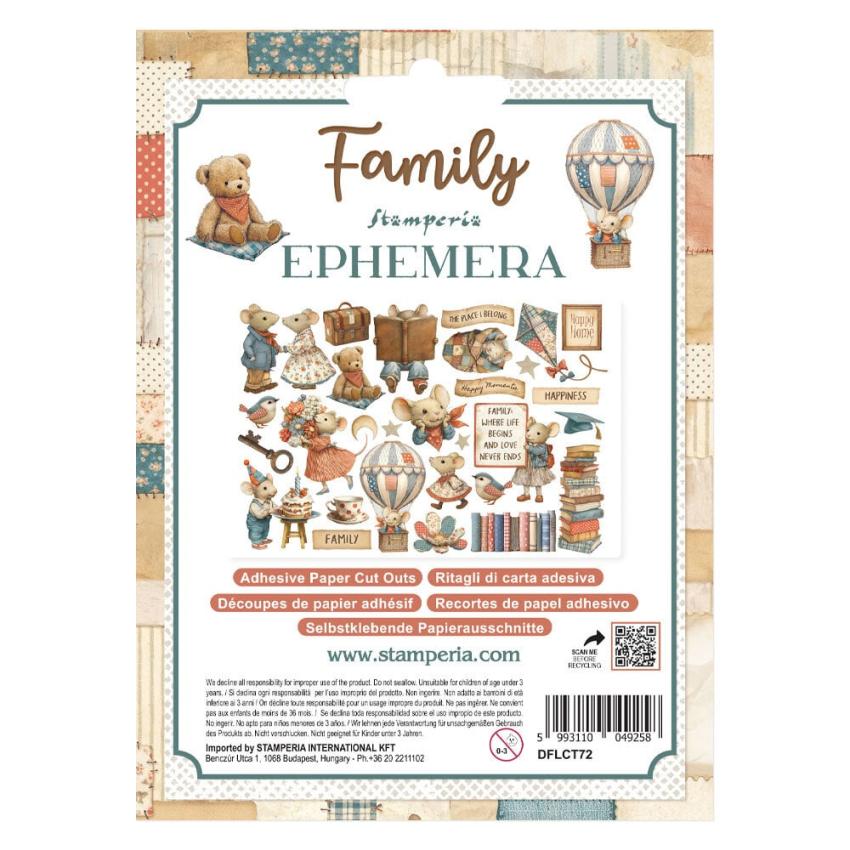 Stamperia - Stanzteile "Family" Die Cuts Ephemera