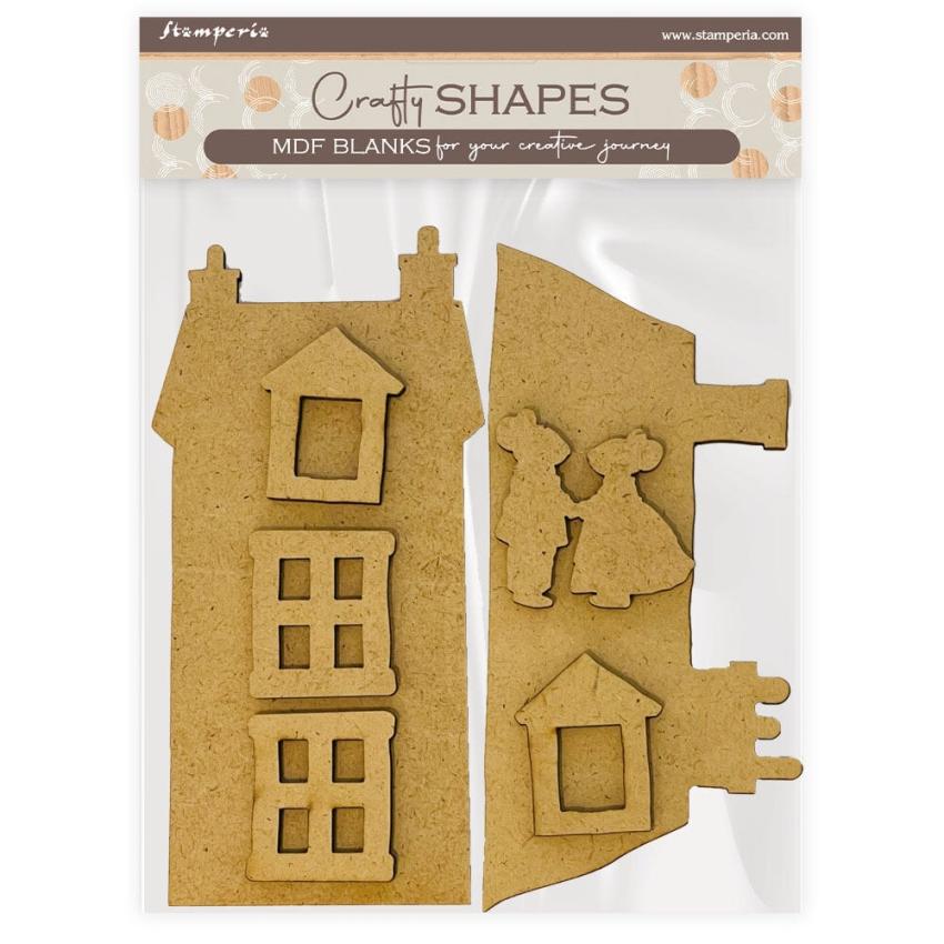 Stamperia - Holzteile "House and Mice" MDF Crafty Shapes Blanks