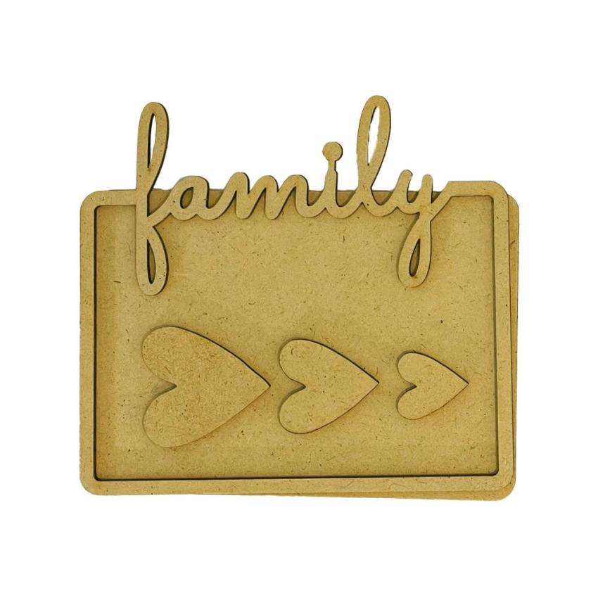 Stamperia - Holzteile "Family Hearts" MDF Crafty Shapes Blanks