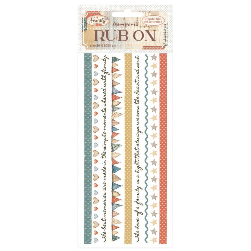 Stamperia - Transfer Aufkleber "Stripes" Rub-On