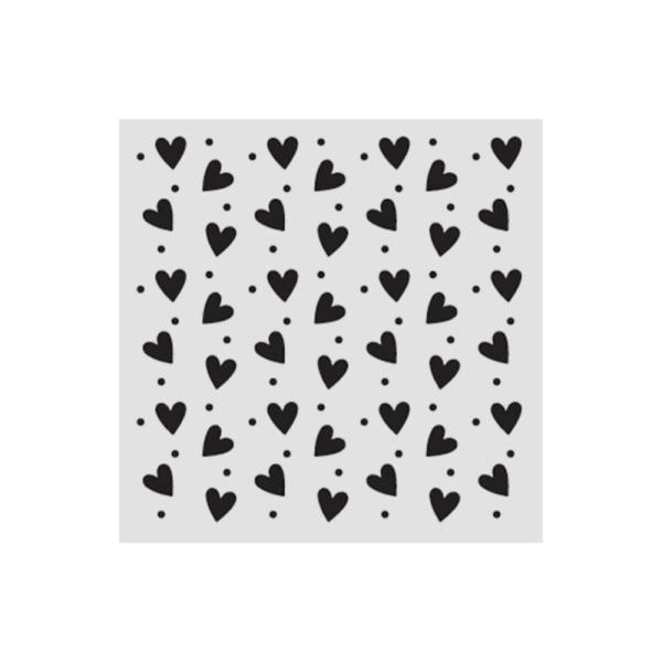 Stamperia - Schablone 12x12cm "Heart Texture" Stencil