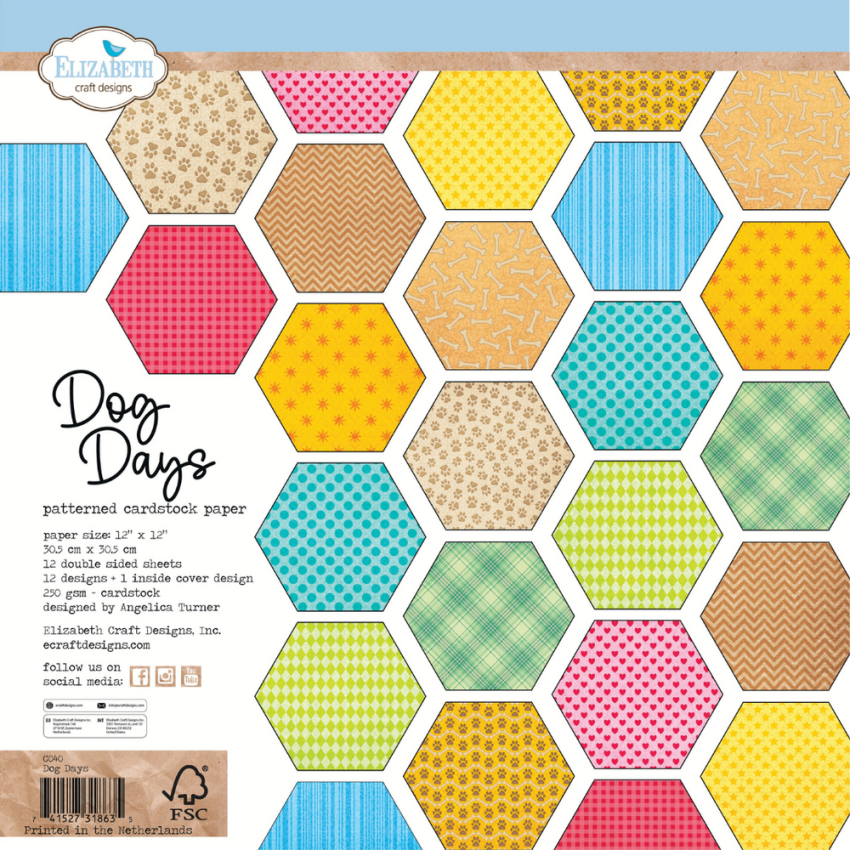 Elizabeth Craft Designs - Designpapier "Dog Days" Paper Pack 12x12 Inch - 12 Bogen