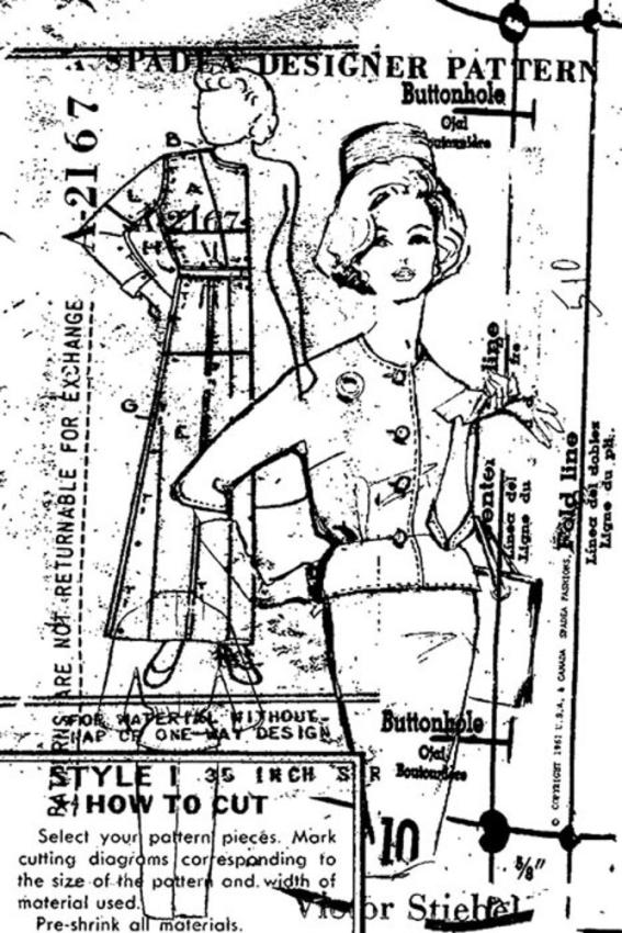 Stampers Anonymous - Gummistempel "Vogue" Cling Stamp Design by Tim Holtz