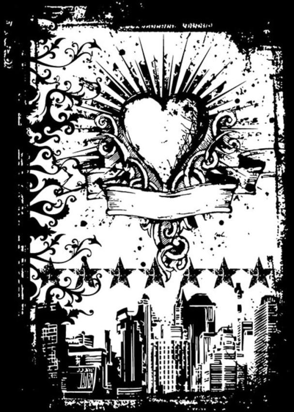 Stampers Anonymous - Gummistempel "Urban Tattoo" Cling Stamp Design by Tim Holtz