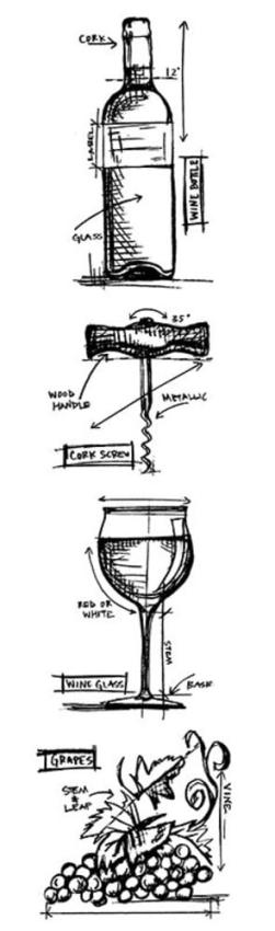 Stampers Anonymous - Gummistempelset "Wine Mini" Cling Stamp Design by Tim Holtz