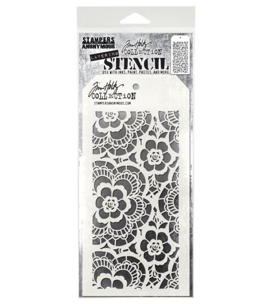 Stampers Anonymous - Schablone "Lace" Layering Stencil Design by Tim Holtz