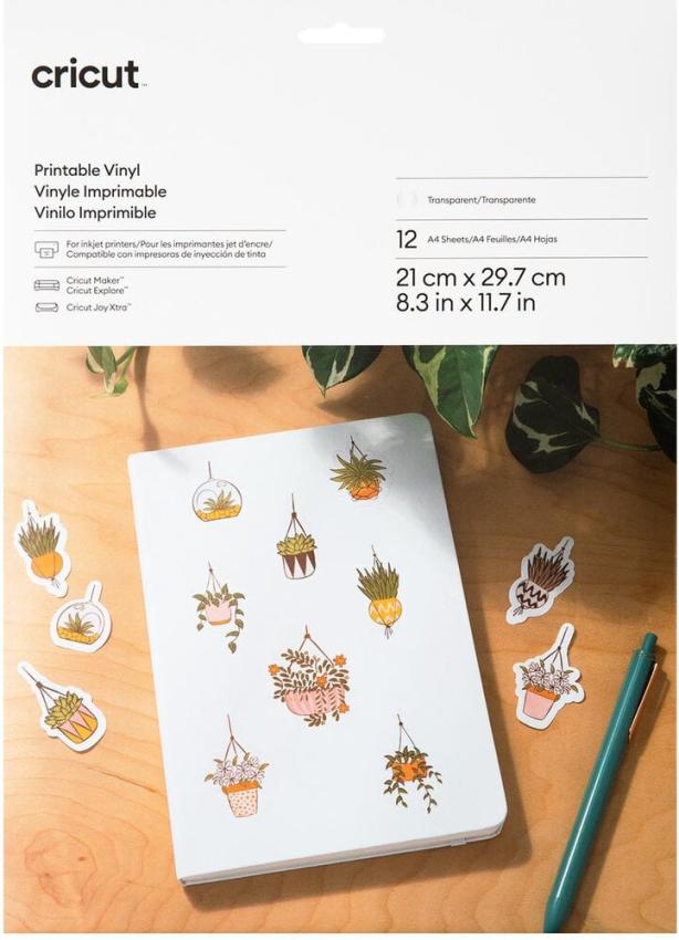 Cricut Printable Vinyl A4 - 12 Bogen