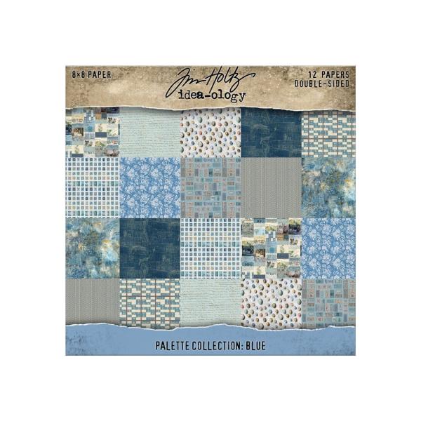 Idea-ology Palette Collection "Blue" Paper Pack 8x8 Inch - 12 Bogen 