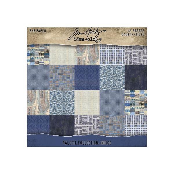 Idea-ology Palette Collection "Indigo" Paper Pack 8x8 Inch - 12 Bogen 
