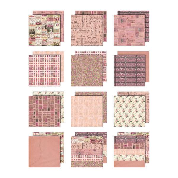 Idea-ology Palette Collection "Pink" Paper Pack 12x12 Inch - 12 Bogen 
