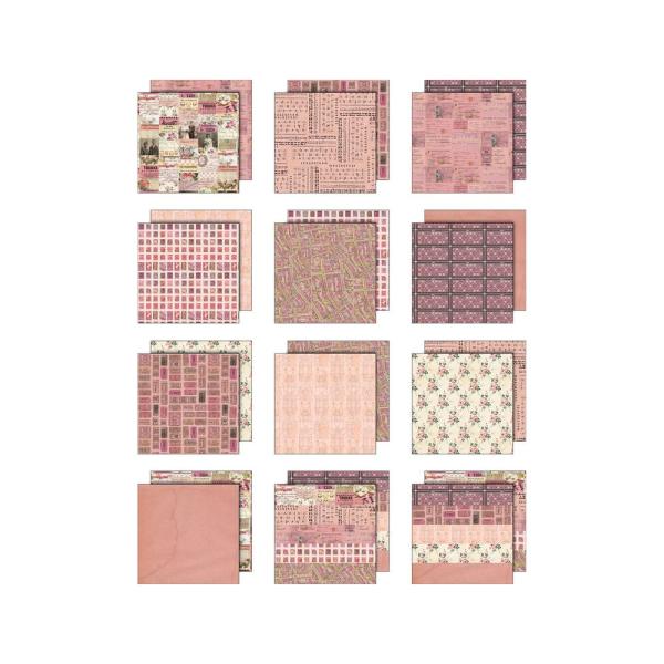 Idea-ology Palette Collection "Pink" Paper Pack 8x8 Inch - 12 Bogen 